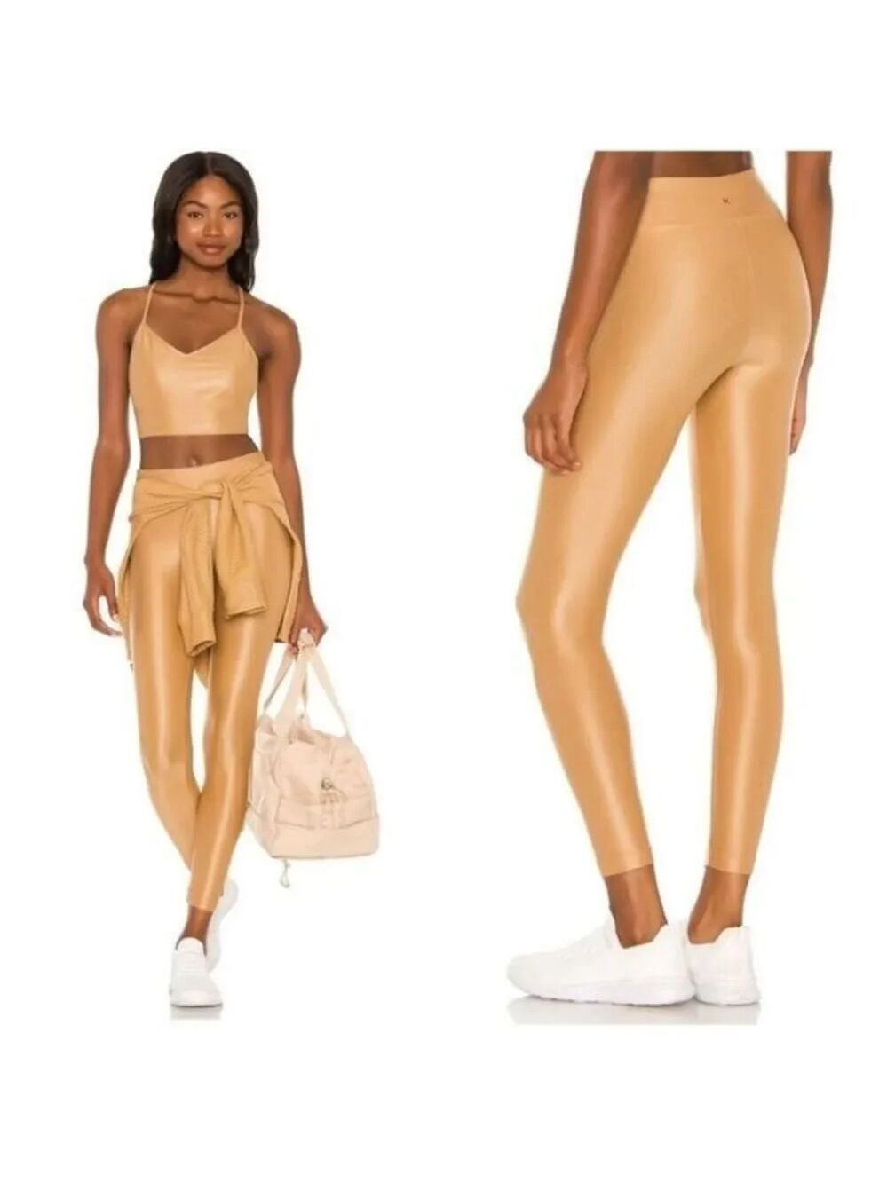 Koral Lustrous Infinity High Rise Legging in Iced Coffee Sz M